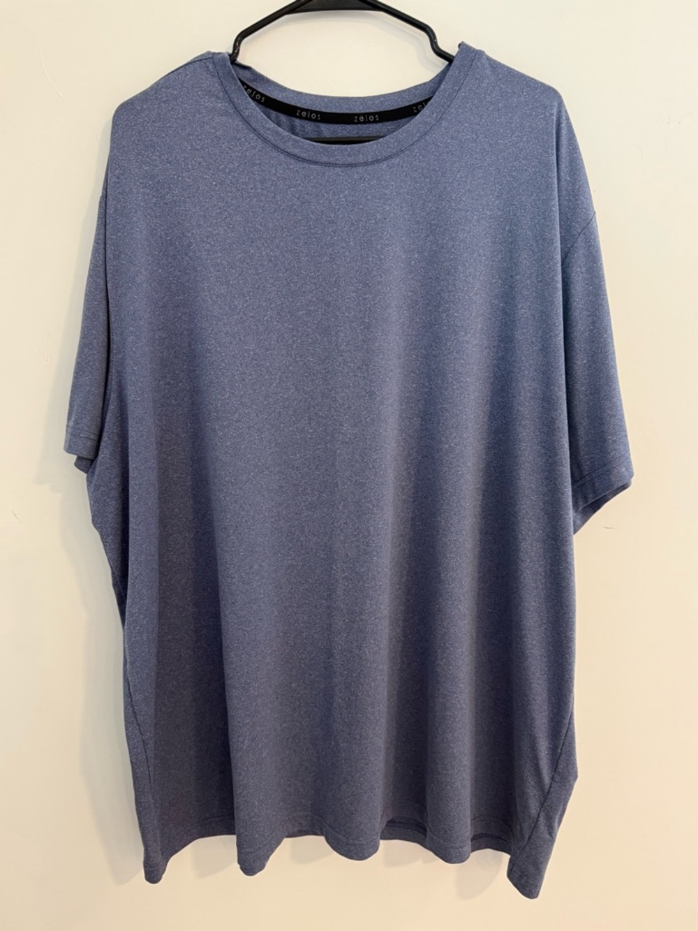 Zelos Men’s 2XLT Blue Heather Athletic Performance T-Shirt Tall